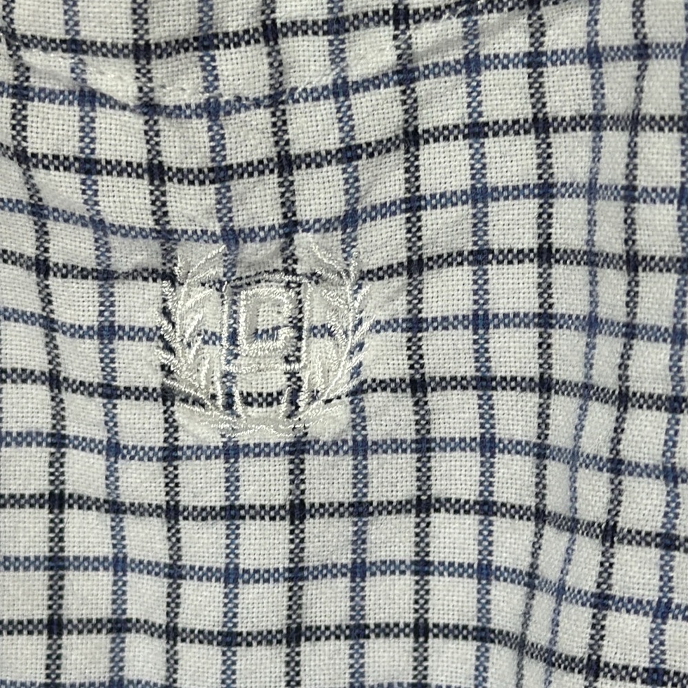 Chaps Shirts Men's White and Blue Plaid Long Sleeve Button Down Size L - Picture 7 of 14